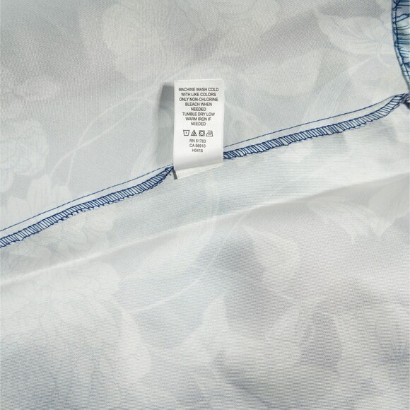 Maurices Skirt Womens Large L Blue Flower Rose Print 22 1/4" Length - Picture 6 of 8